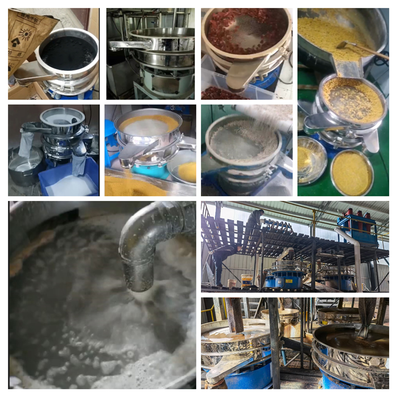 圓形振動篩適用行業(yè)：食品，陶瓷，醫(yī)藥，冶金，化工等行業(yè)。