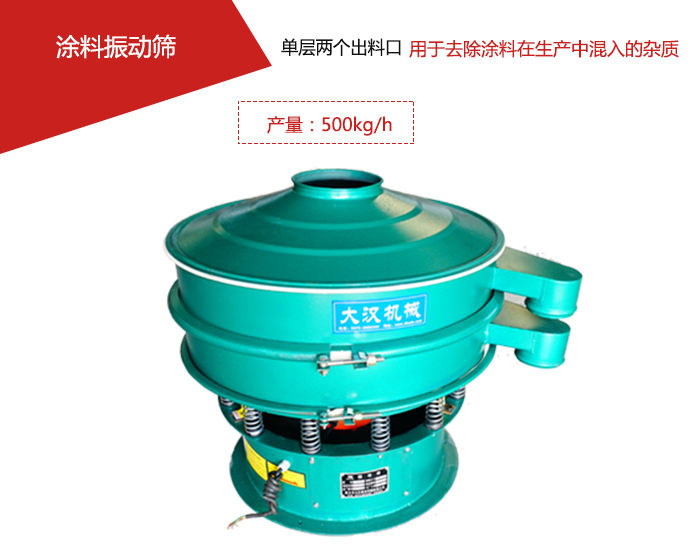 涂料屬于普通不易發(fā)生反應(yīng)的物料，所以涂料振動篩采用的是碳鋼材質(zhì)。