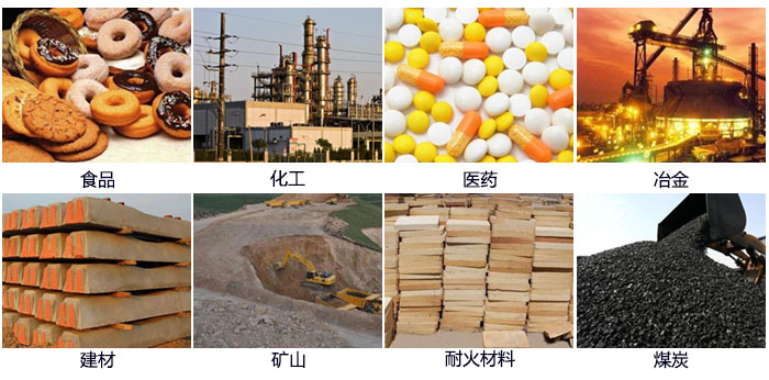 DH-800振動篩適用的行業(yè)：食品，化工，醫(yī)藥，冶金，建材，礦山，耐火材料，煤炭。