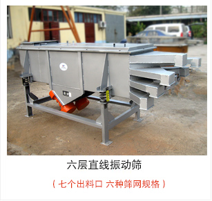 六層直線振動(dòng)篩加裝制成裝置，灰色油漆出口產(chǎn)品